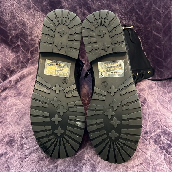 Black shoe land combat boots size 6 - Picture 4 of 5